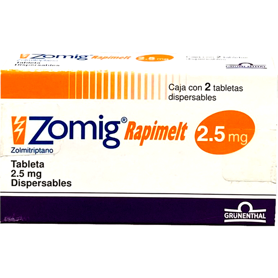 ZOMIG RAPIMELT 2 5 MG 2 TAB