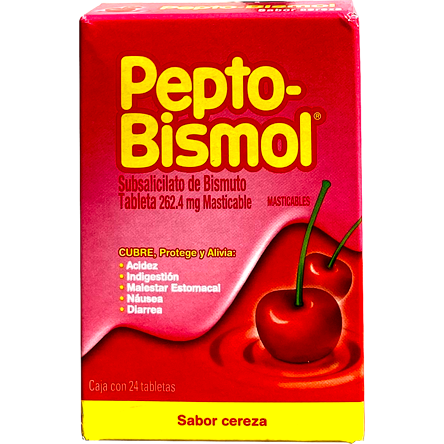 PEPTO BISMOL CEREZA TAB MAST 24