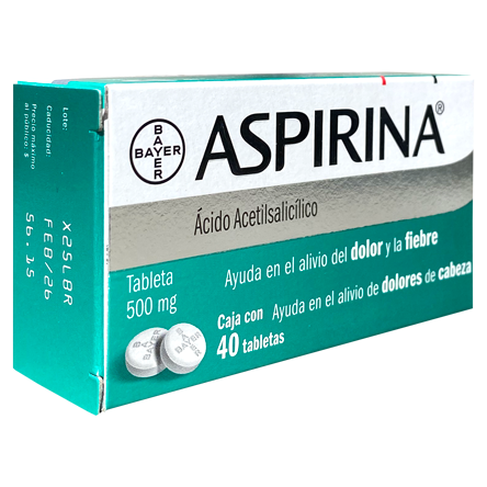 ASPIRINA 500MG TAB C40