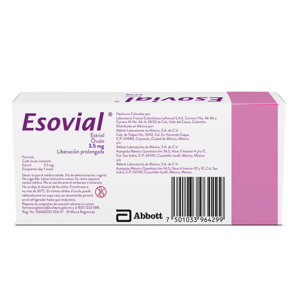 ESOVIAL 4 OVULOS 3 5MG