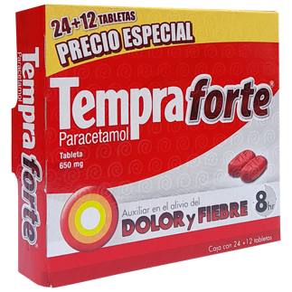 TEMPRA FORTE 650MG TAB 24 12