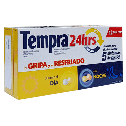 TEMPRA 24HRS DIA NOCHE TAB 12 N
