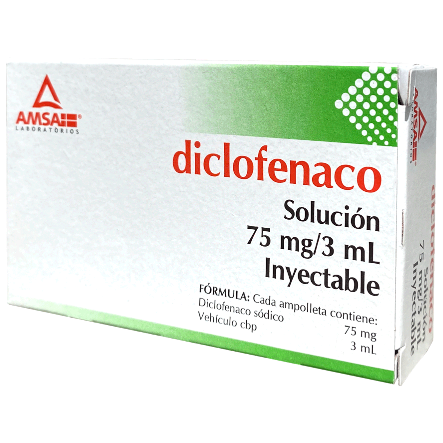 DICLOFENACO INY75MG 2X3ML AMSA LGEN