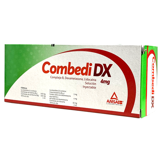 VITAMINA COMPLEJO B12 CON DEXAMETASONA COMBEDI DX 4MG SOL INY AMP C6