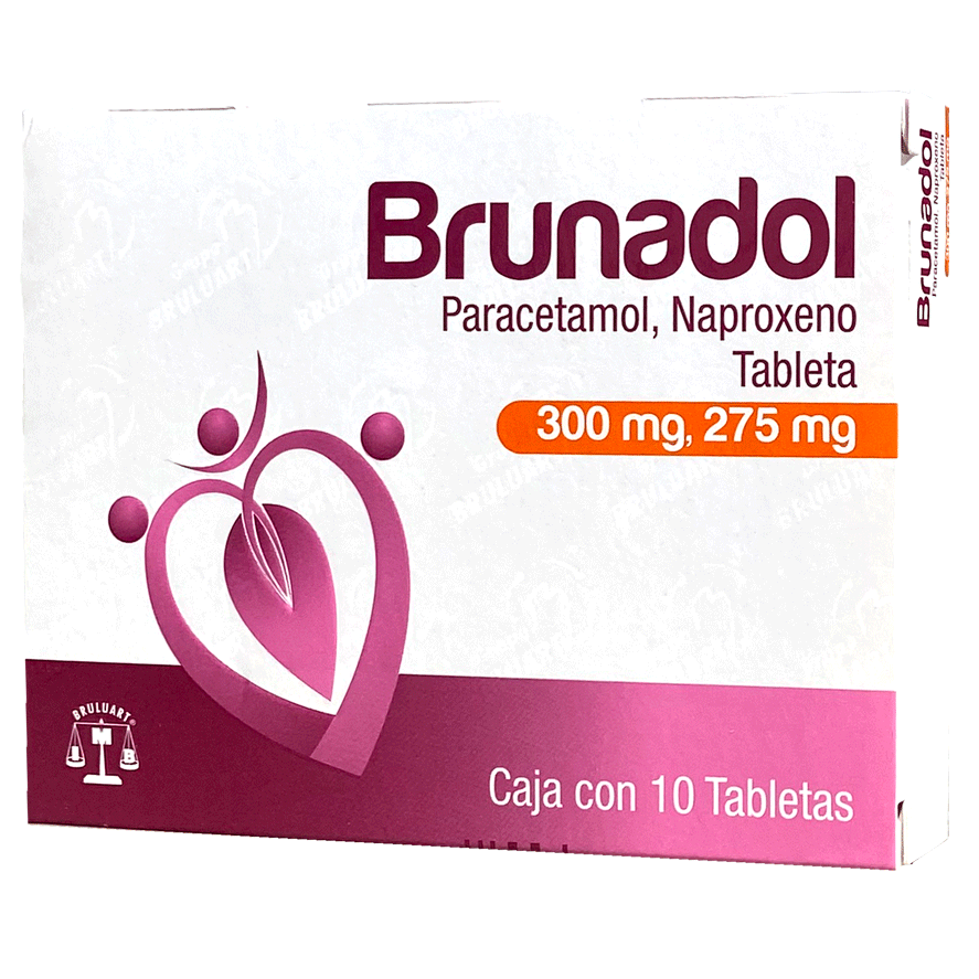 BRUNADOL 300 275 MG C 10 TAB Naproxeno Paracetamol