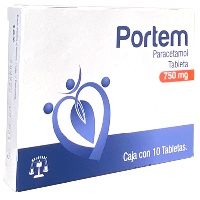 PORTEM 750MG TAB 10 Paracetamol