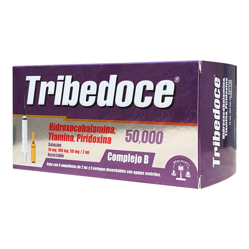 VITAMINA COMPLEJO B12 TRIBEDOCE 50 000 AMP C5 10 000 100MG 50MG
