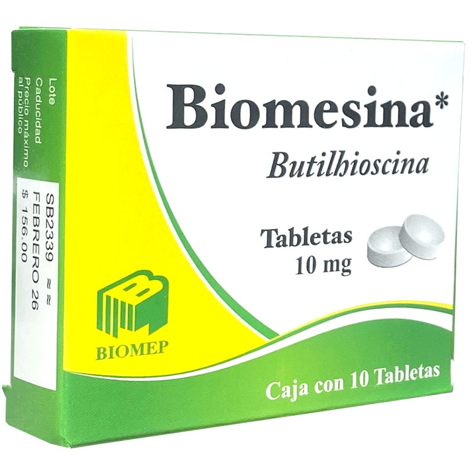 BIOMESINA C 10 TAB 10 MG Butilhioscina