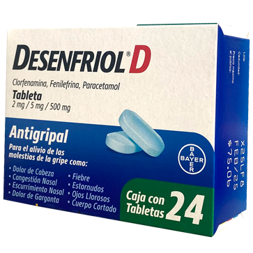 DESENFRIOL D 2 5 500MG TAB 24