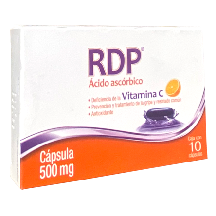 ACIDO ASCORBICO VITAMINA C RDP 500MG CAP C10