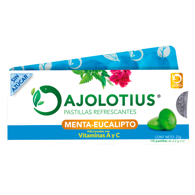 AJOLOTIUS PASTILLAS SIN AZUC C 10 MENTA EUCALIPTO