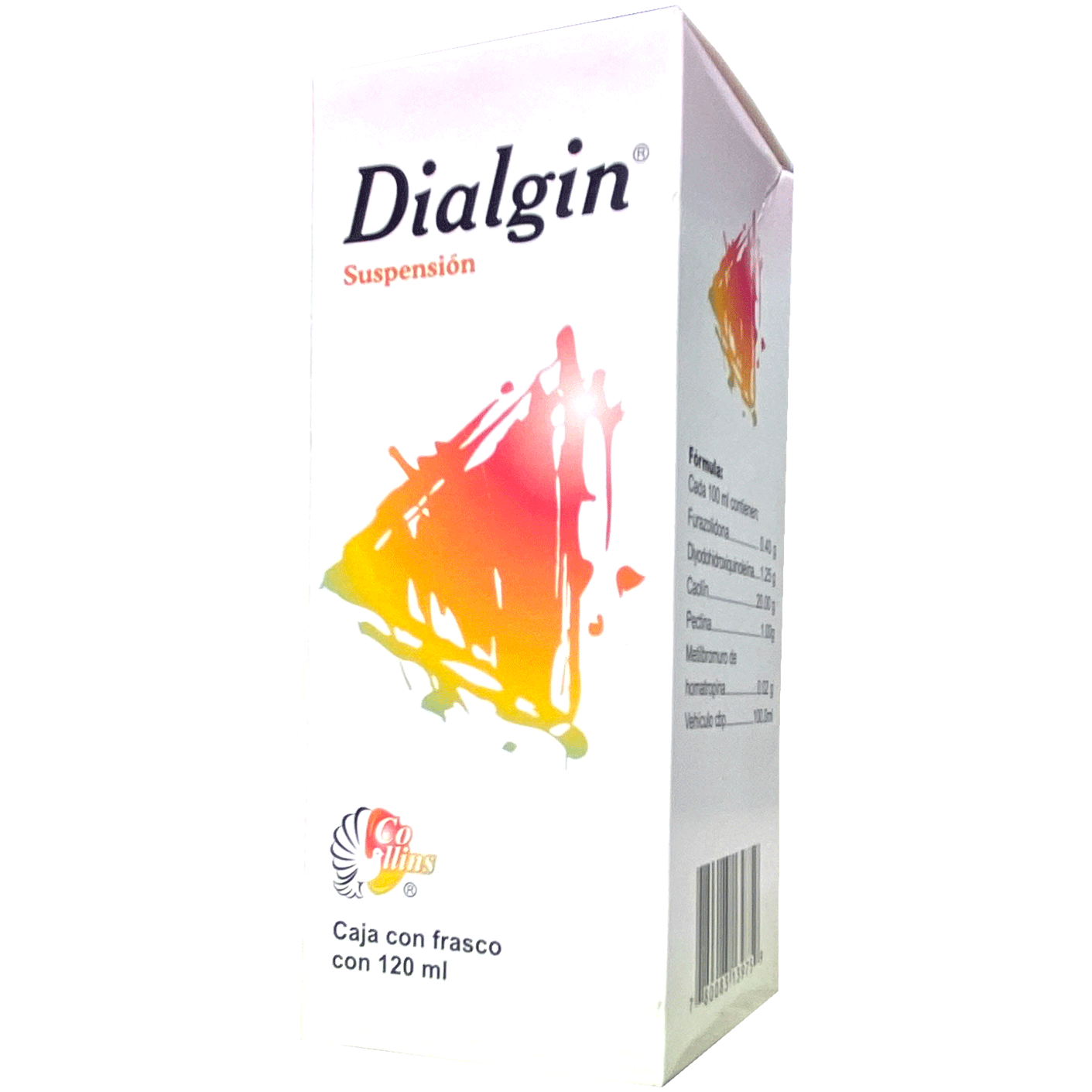 DIALGIN SUSP 120ML Caolin Diyodohidroxiquinoleina Furazolidona Homatropina Pectina