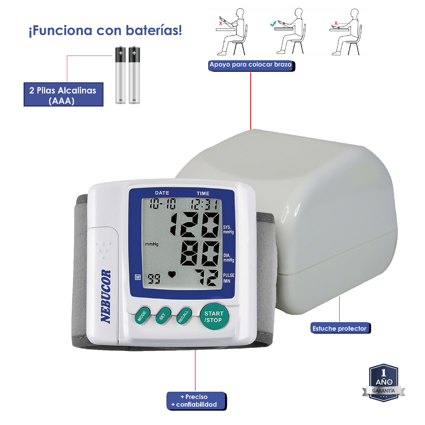 BAUMANOMETRO NEBUCOR DIG MUNECA HL 168F