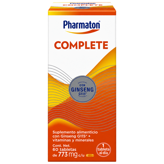 PHARMATON COMPLETE S ALIM 60TAB — fondo transparente, formato 1:1