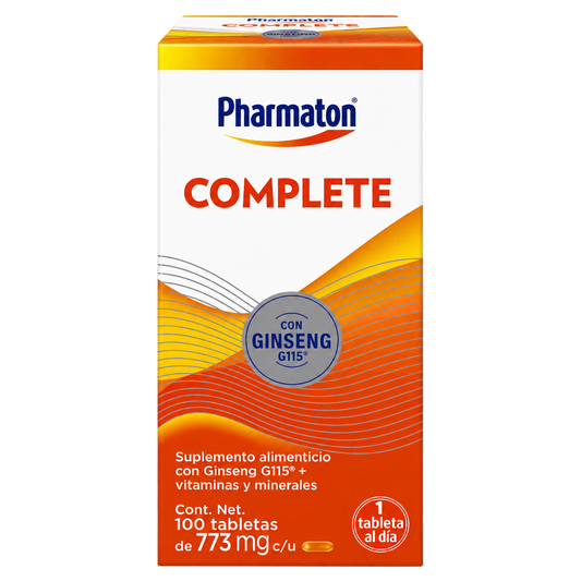 PHARMATON COMPLETE S ALIM 100 TAB — fondo transparente, formato 1:1