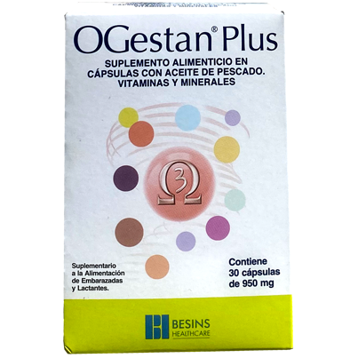 OGESTAN PLUS SUPL ALIM 950MG CAP C30