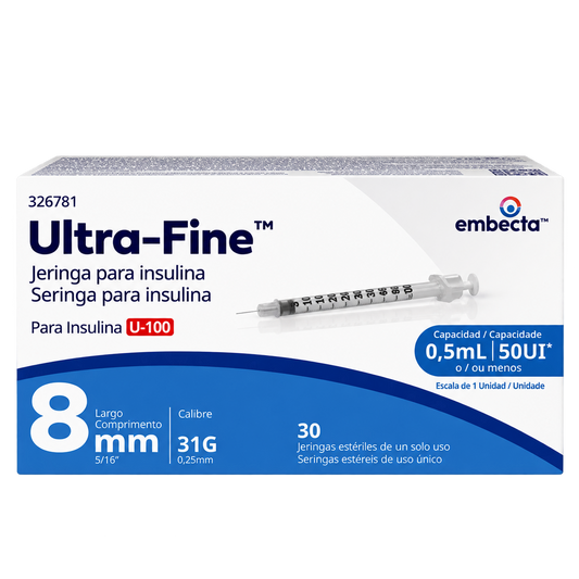 JERINGA EMBECTA DES U FINE INS  5ML31G X8MM C 30