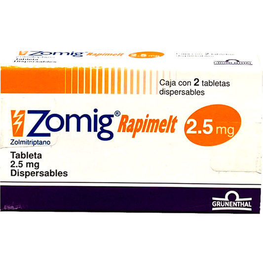 ZOMIG RAPIMELT 2 5 MG 2 TAB