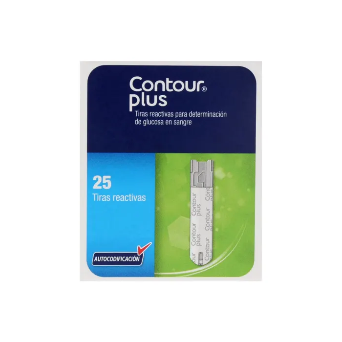 CONTOUR PLUS TIRAS REACTIVAS C 25