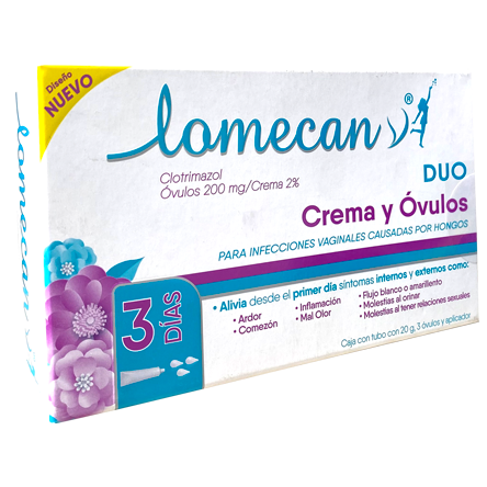 LOMECAN DUO C 3 OVUL TB 20GR Y APLIC