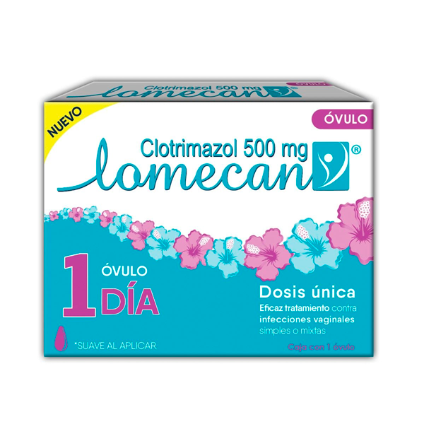 LOMECAN 500 MG CJA C 1 OVULO 1DIA