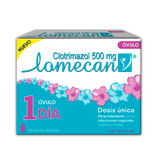 LOMECAN 500 MG CJA C 1 OVULO 1DIA