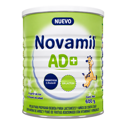 NOVAMIL AD MAS 600G 6MESES — fondo transparente, formato 1:1