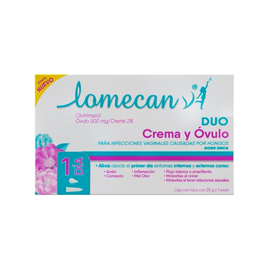 LOMECAN V DUO 1 OVULO+CRM 20G
