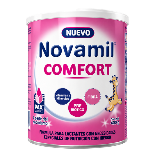 NOVAMIL COMFORT F LACTEA 400 G — fondo transparente, formato 1:1