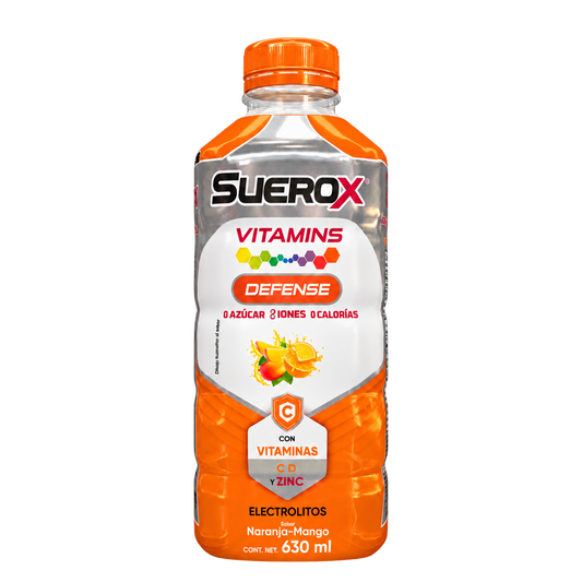 SUEROX 8IONES NARANJ MANGO 630ML — fondo transparente, formato 1:1