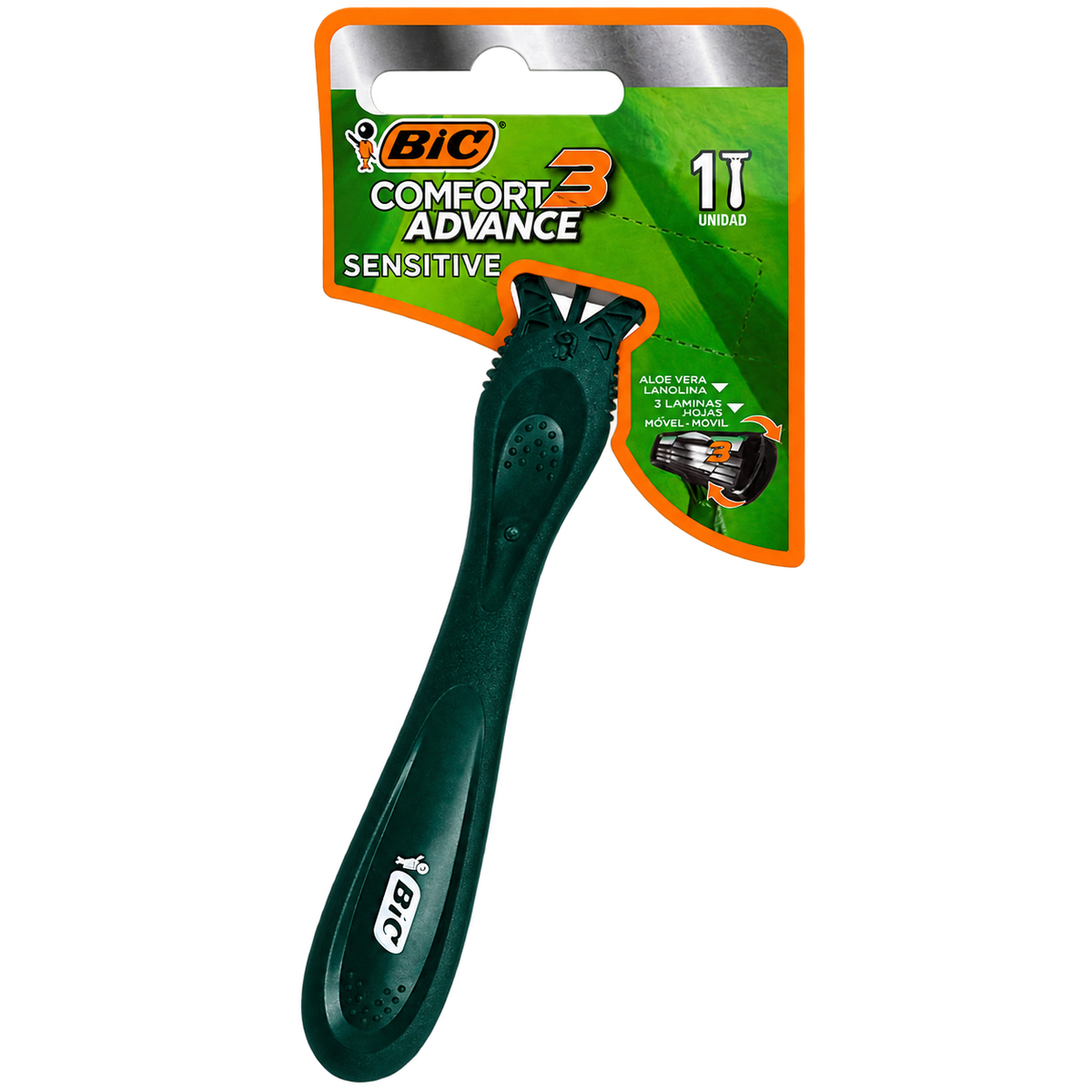 MAQ BIC CONFORT3 SENSITIVE CBZA MOV 1PZA VERDE