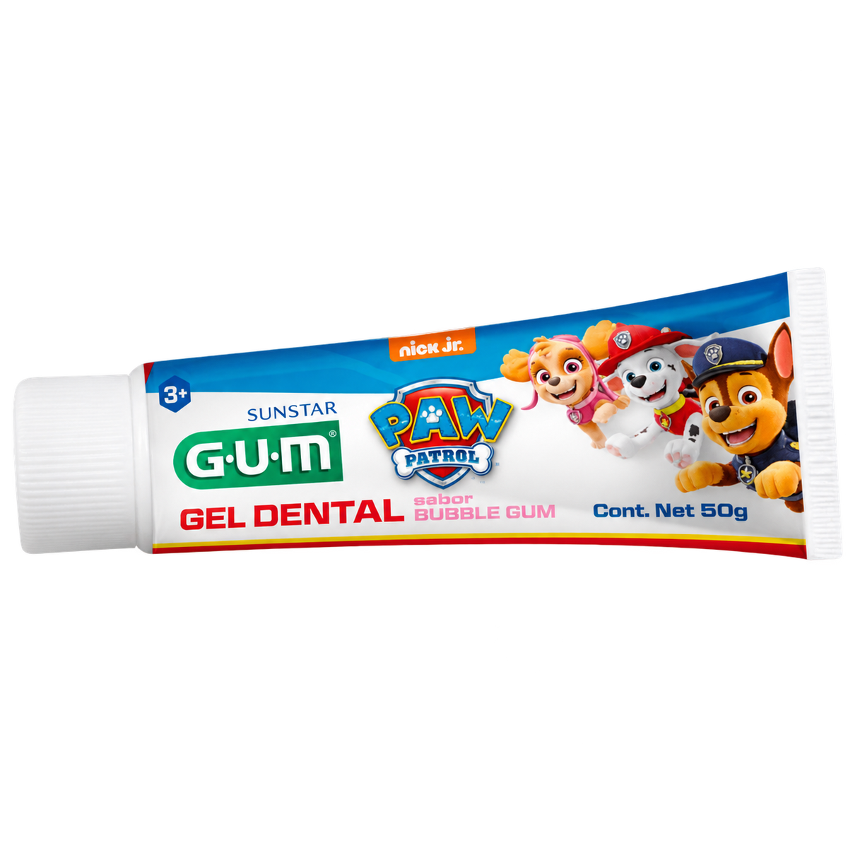 GEL DENT GUM PAW PATRO BUBBLE 50G — fondo transparente, formato 1:1