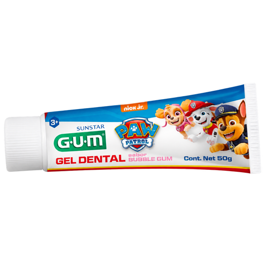 GEL DENT GUM PAW PATRO BUBBLE 50G — fondo transparente, formato 1:1