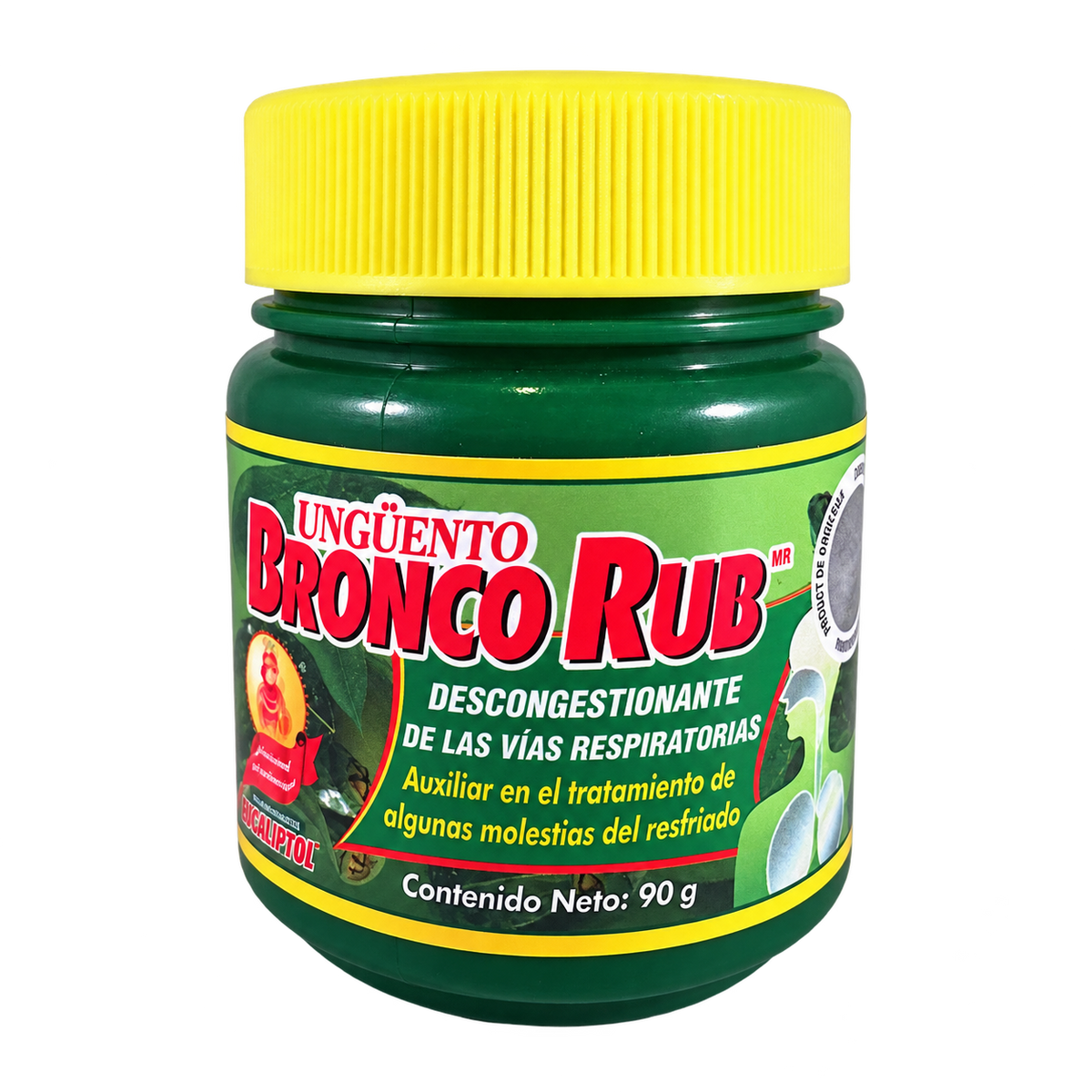 BRONCO RUB UNG 90 G — fondo transparente, formato 1:1