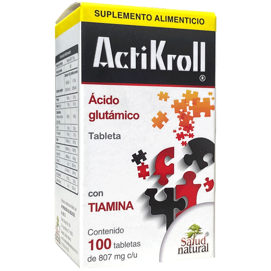 ACTIKROLL TAB 100 C TIAMINA Ac Glutamico Lecitina Vitamina B1 12 C Zinc