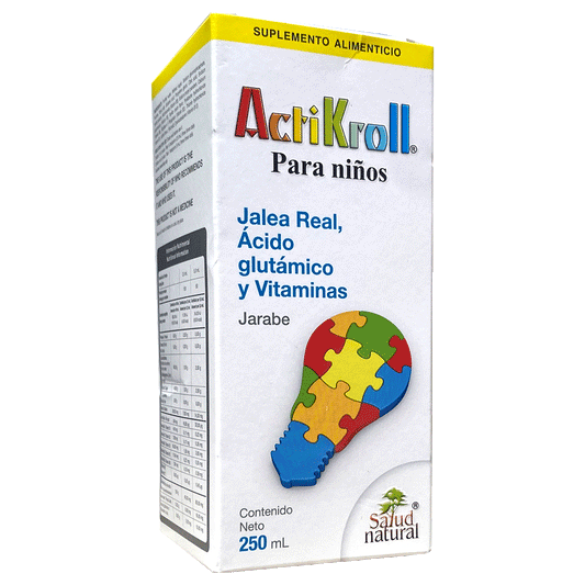 ACTIKROLL JARABE 250ML Ac Glutamico  Jalea Real  Sodio  Vitamina B1  B2  B3 B5  B6  B12