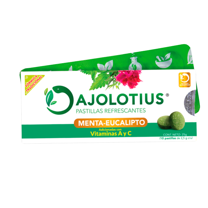 AJOLOTIUS PASTILLAS CON 10 MENTA EUCALIPTO