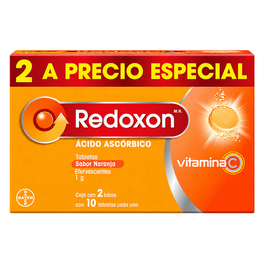 REDOXON 1G NJA 10 TAB 2 PACK — fondo transparente, formato 1:1