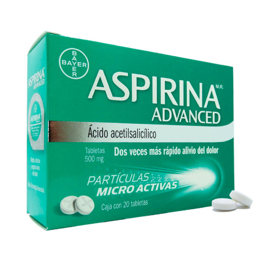 ASPIRINA ADVANCE 500 MG TAB 20
