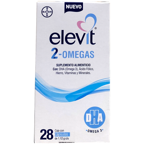 ELEVIT 2 OMEGAS CAPS C 28