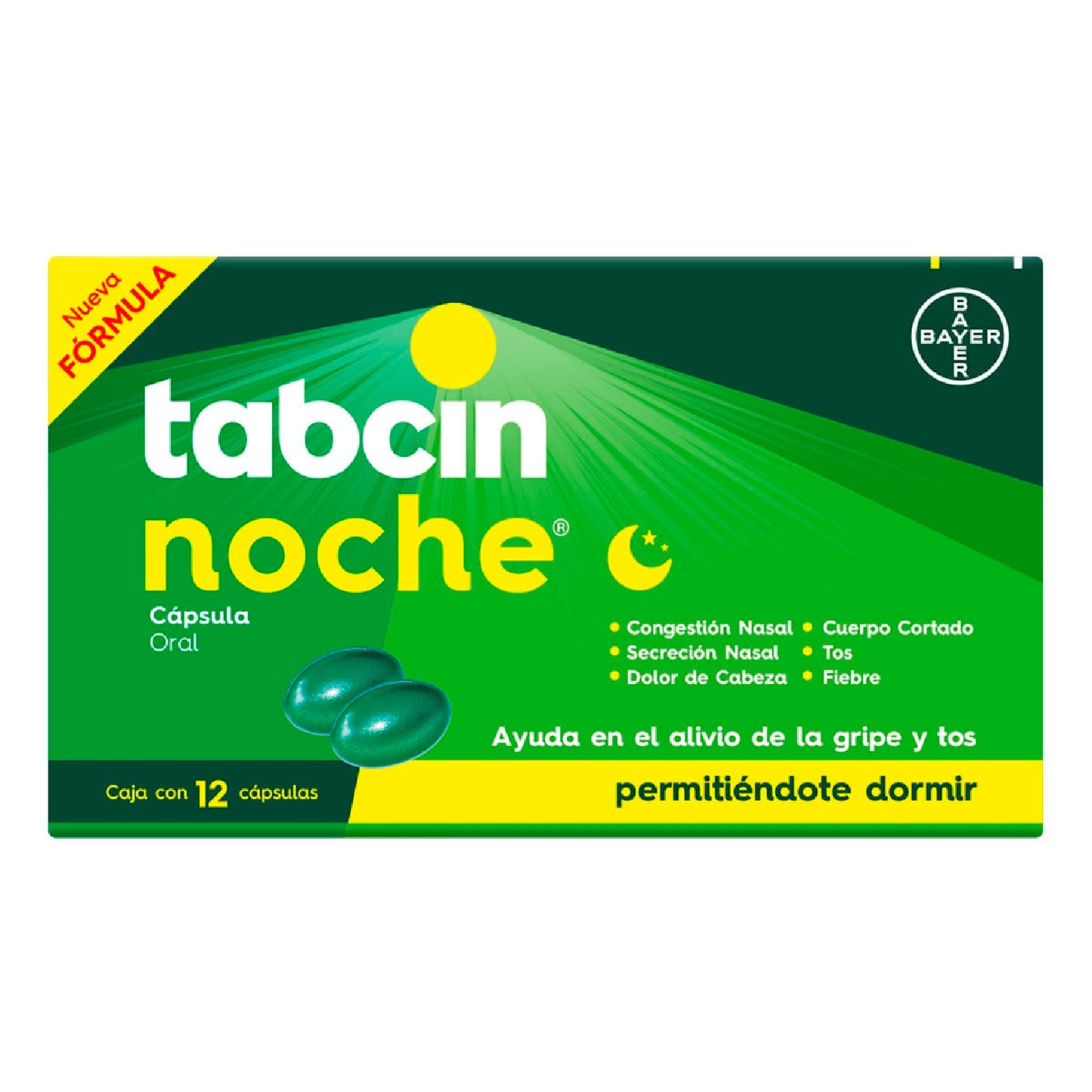 TABCIN NOCHE 325MG 10MG 12 CAPS