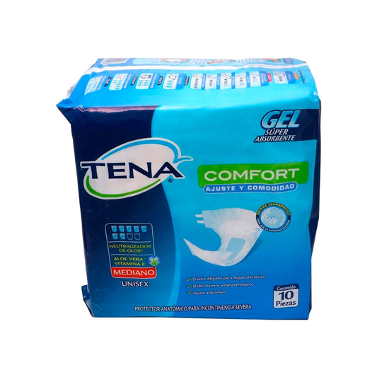 PANAL TENA SLIP COMFORT MED C 10