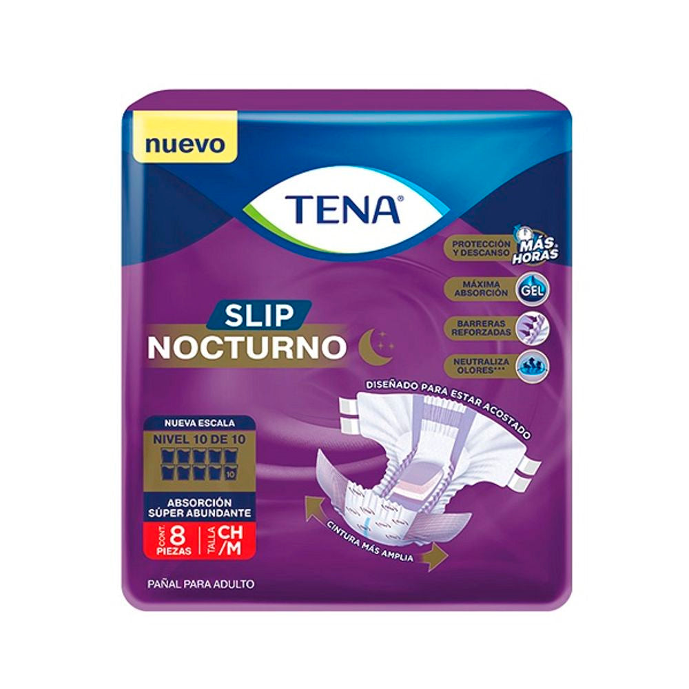 PANAL TENA SLIP NOCT CH MED 8PZ N