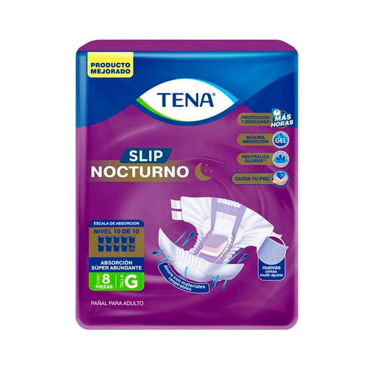 PANAL TENA SLIP NOCT GDE 8PZ