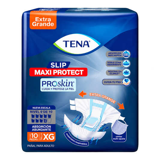 PANAL TENA SLIP MAXI PROT XG C 10 — fondo transparente, formato 1:1