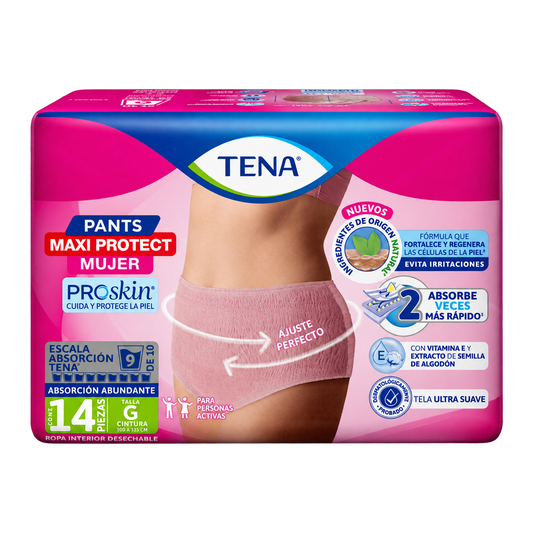 CALZ TENA PANTS MAXIPROT MUJ G 14 — fondo transparente, formato 1:1