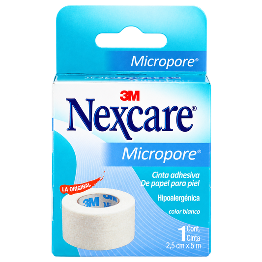 CINTA MICROPORE  BCO 2 5X5MT NEXCARE — fondo transparente