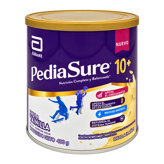 PEDIASURE 10MAS INF VAINI PVO 400G — fondo transparente, formato 1:1