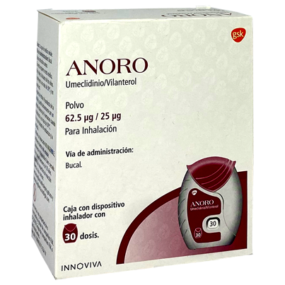 ANORO 62 5 25MCG PVO P INH 30 DOSIS