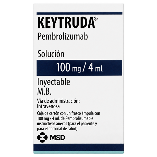 KEYTRUDA PEMBROLIZUMAB 100MG 4ML SOL INY FA — fondo transparente, formato 1:1